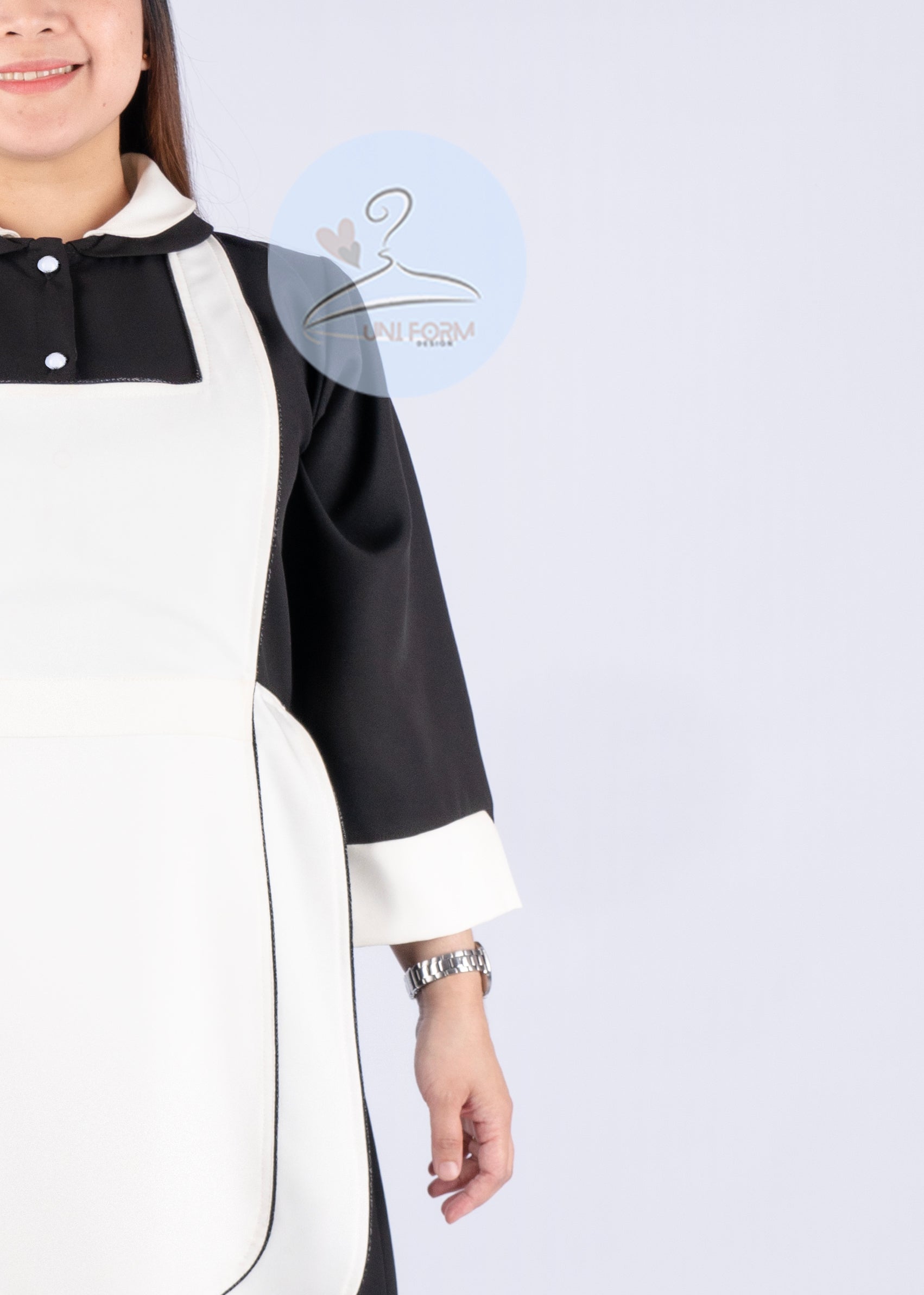 يونيفورم ضيافة أسود وأبيض فاخر - Uniformdesign