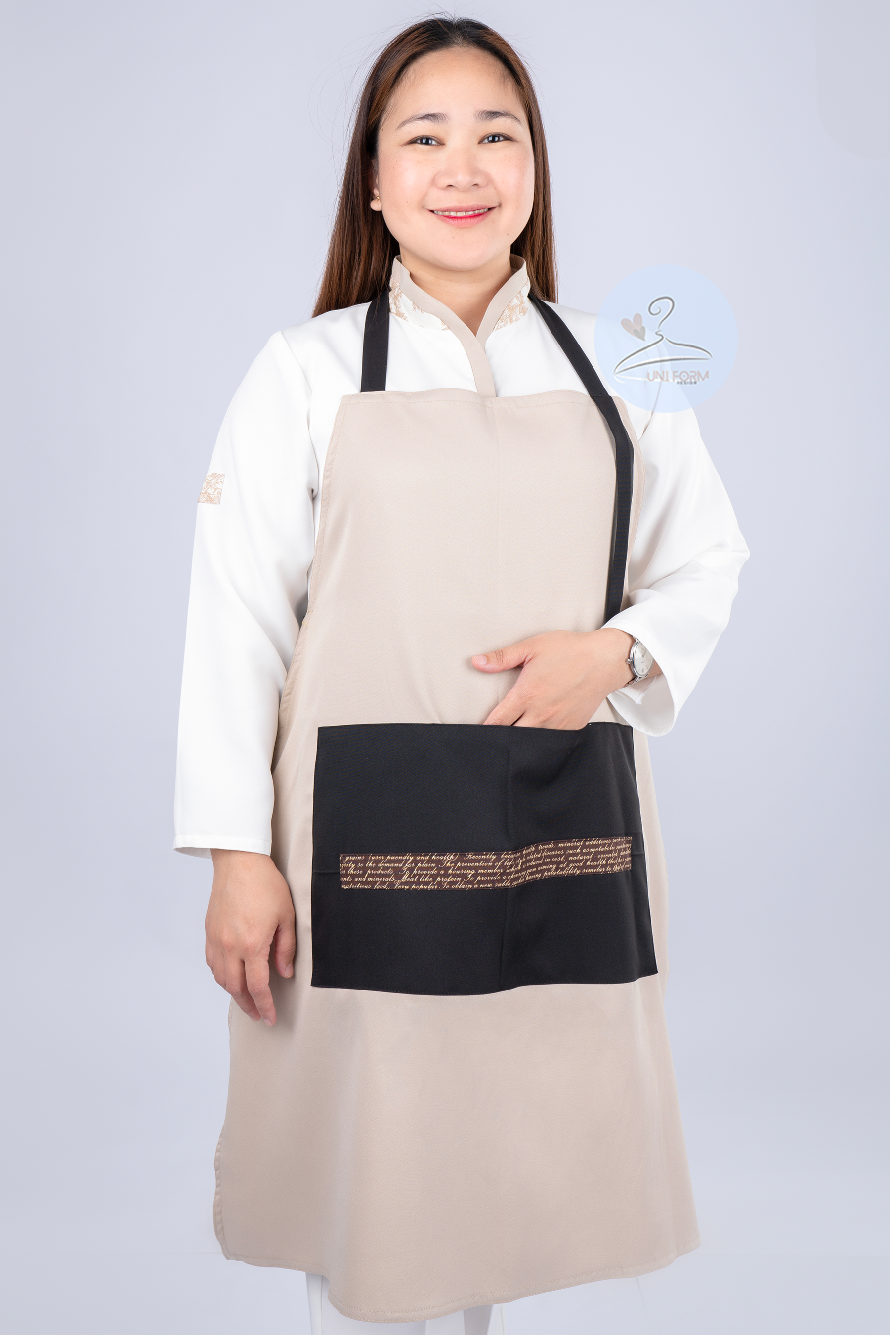 مريلة البيج الكلاسيكي - Uniformdesign